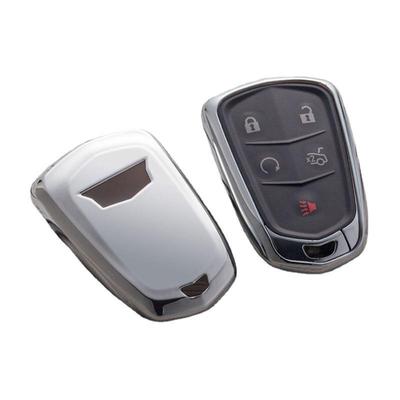 Cadillac XT5 Modified Key Leather Case - TPU Electroplated Soft Rubber Shell Cover