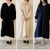 moisturizing muua collaboration pajamas dress [Wearable cream] (Navy S)