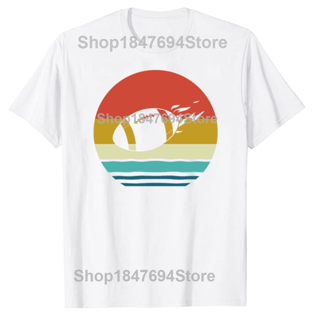 Rugby Vintage Retro Rugby Ball Player T Shirt Summer Graphic Cotton Streetwear Short Sleeve Birthday Gift T-shirt Mens Clothing