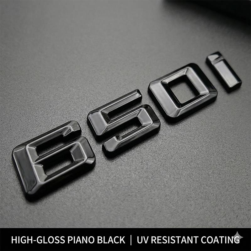 NEW 3D Glossy Black Chrome 630i 640i 650i Rear Trunk Emblem Letter Badge Sticker For BMW 6 Series F06 F12 F13 G32 Car Accessorie Ua2