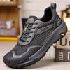 Men's Breathable Casual Sports Mesh Shoes Non-Slip Wear-Resistant Lightweight Outdoor Hiking and Mountaineering Shoes