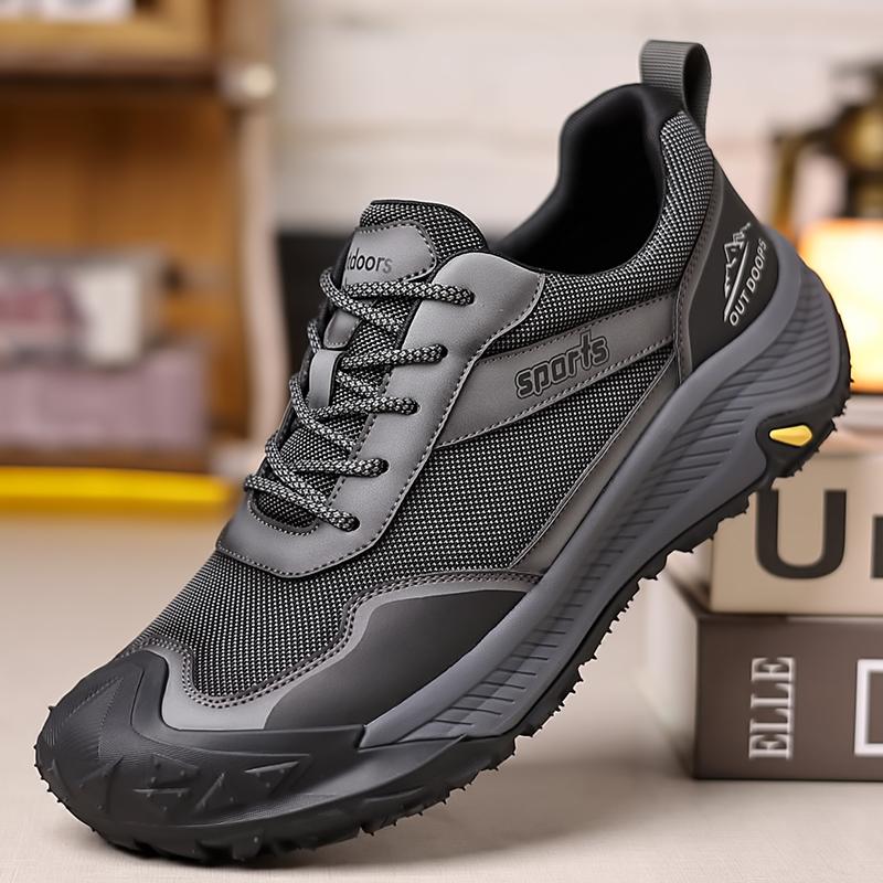 Men's Breathable Casual Sports Mesh Shoes Non-Slip Wear-Resistant Lightweight Outdoor Hiking and Mountaineering Shoes