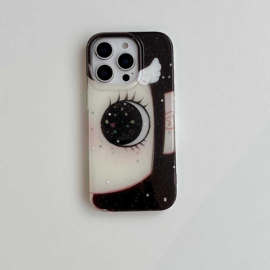 Traumhafte Mädchen mit großen Augen Süße Handyhülle Für IPhone 16 17 15 14 13 12 11 Pro Max Air 15 Plus Transparente Silikon Weiche Hülle