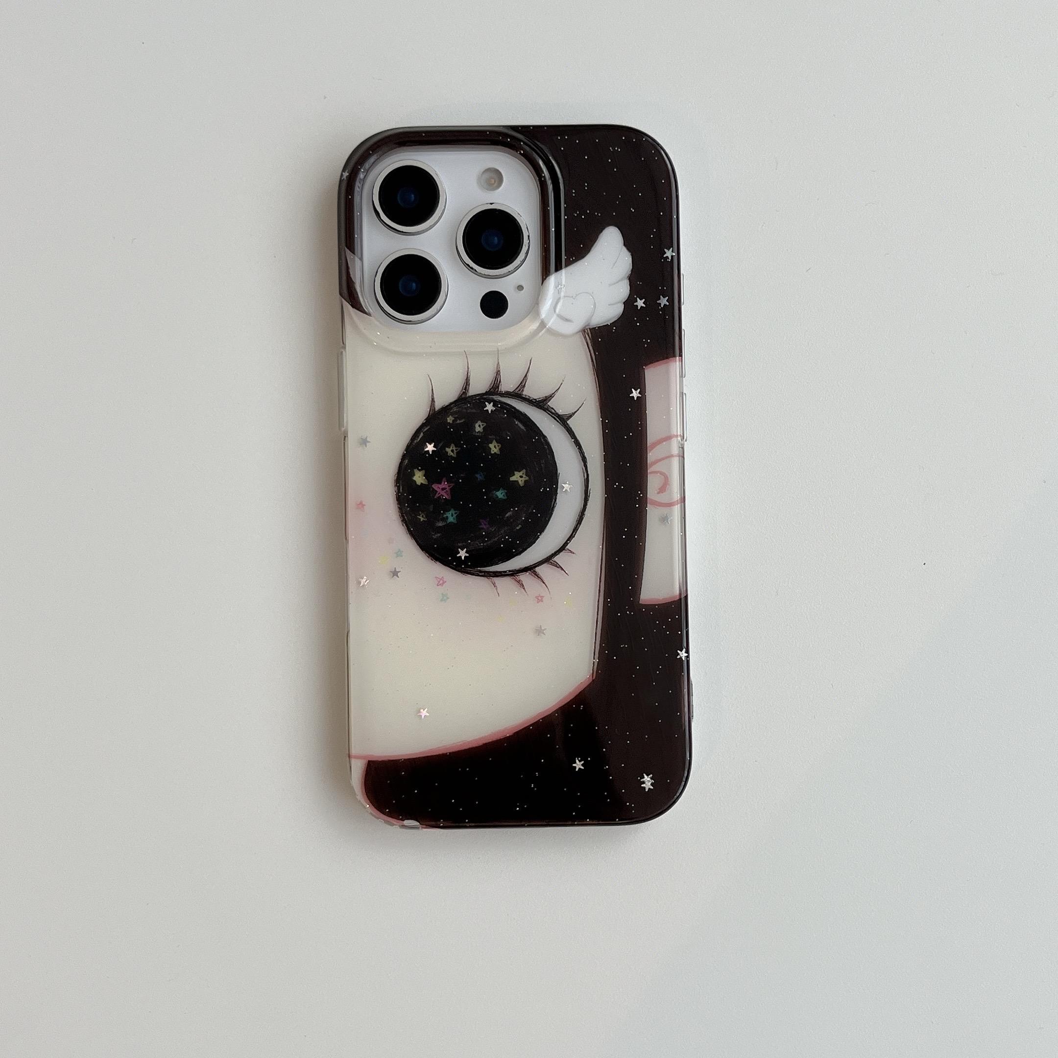 

Dreamy INS Glittering Big Eyes Comic Girl Lovely Phone Case for iPhone 17 16 15 14 11 12 13 Pro Max Plus 16E 17 Air Back Cover iPhone 16