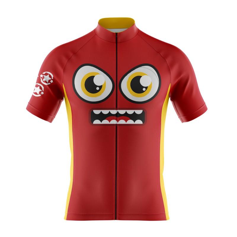 1 Maglia da Ciclismo Cartone Animato Traspirante Asciugatura Rapida Performance Maglia da Bici Uomo Squadra Corsa su Strada