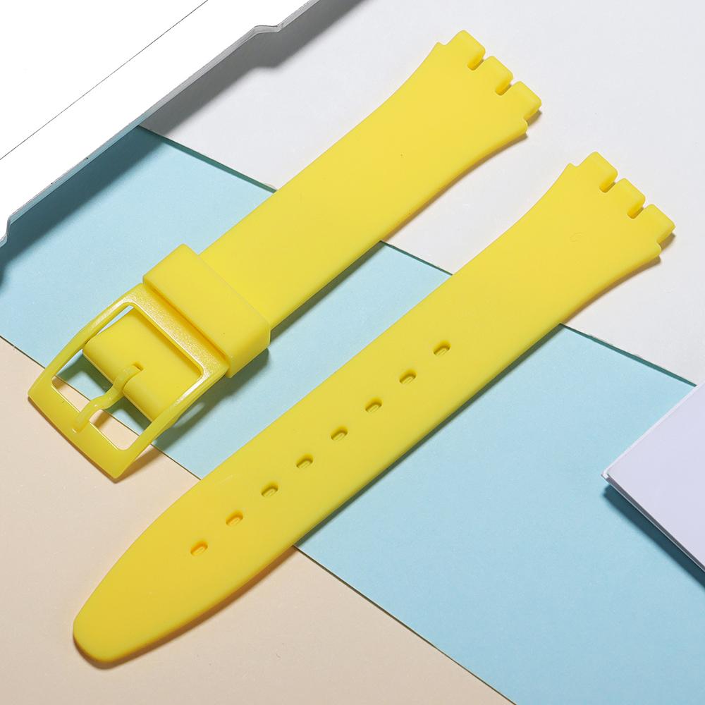 16mm 17mm 19mm 20mm Wasserdichtes Silikon-Uhrenarmband für Swatch Weiches Gummiarmband Buntes Armband Ersatz Uhrenzubehör