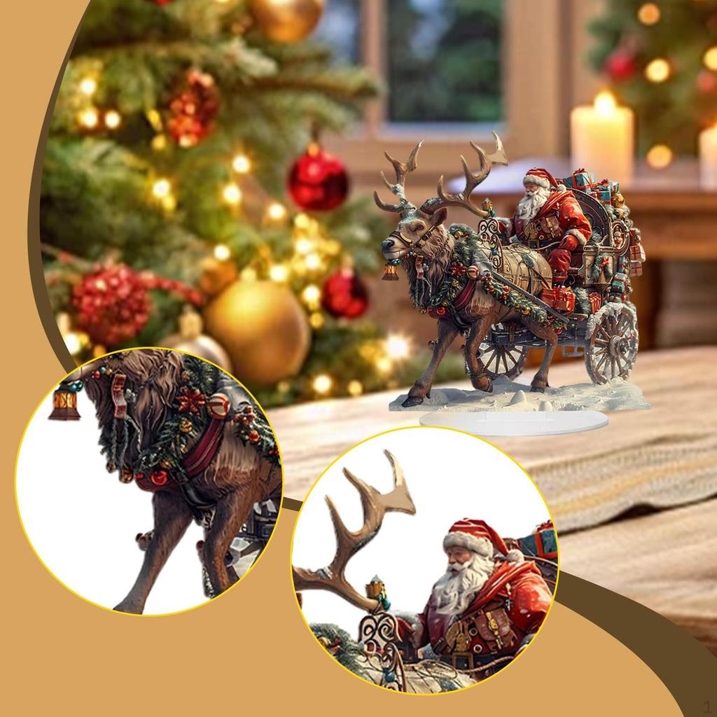 2D Acryl Dekorative Weihnachtsornamente, Sammlerstück Tischdekoration für Wohnzimmer, Schlafzimmer