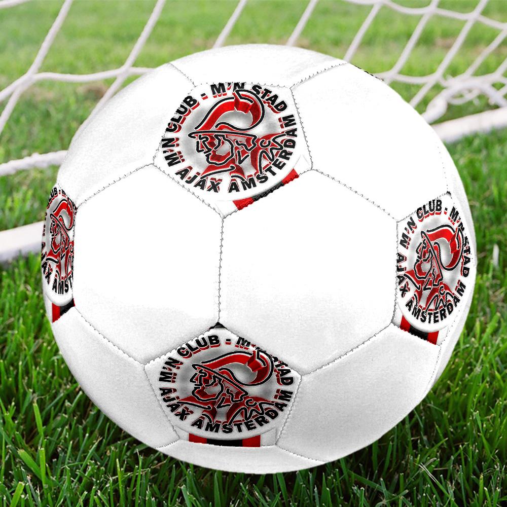 AFC Ajax Indoor Soccer Ball Colorful All Ages Machine Stitched PVC Competition Ready Durable High-Bounce