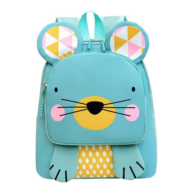 Charming Kids School Backpack Breathable Nylon Material With Fun Animal Designs And Large Capacity