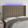 VidaXL LED Headboard Bedroom Furniture Double Bed Accessory Head of Bed Frame Interior Taupe 3124484