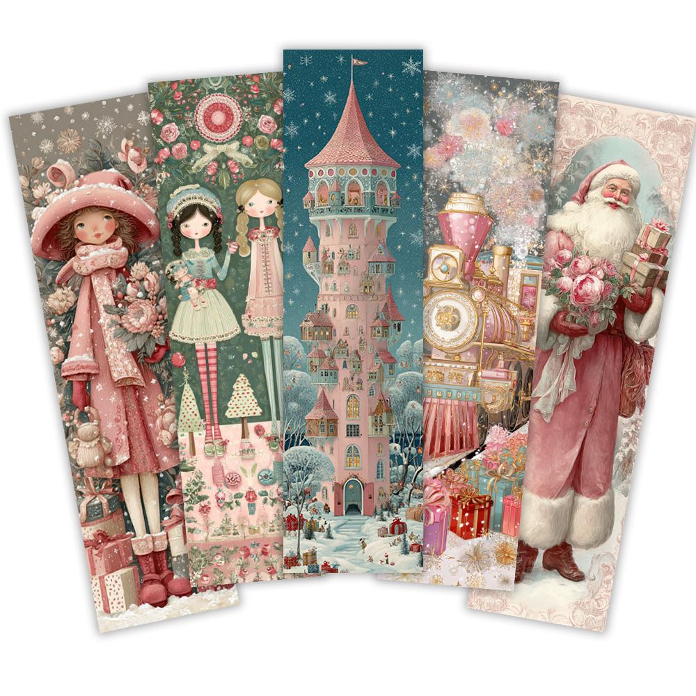 32 Stück, Rosa Weihnachtslesezeichen, Schulanfangszeit, Weihnachten, Halloween, Geeignet für Lehrer, Leser und Geburtstagsgeschenke.