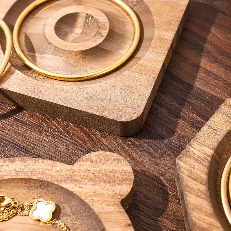 Planche de rangement pour bracelets en bois massif noyer assiette à bracelets présentoir à bracelets bracelet perlé assiette à bracelets