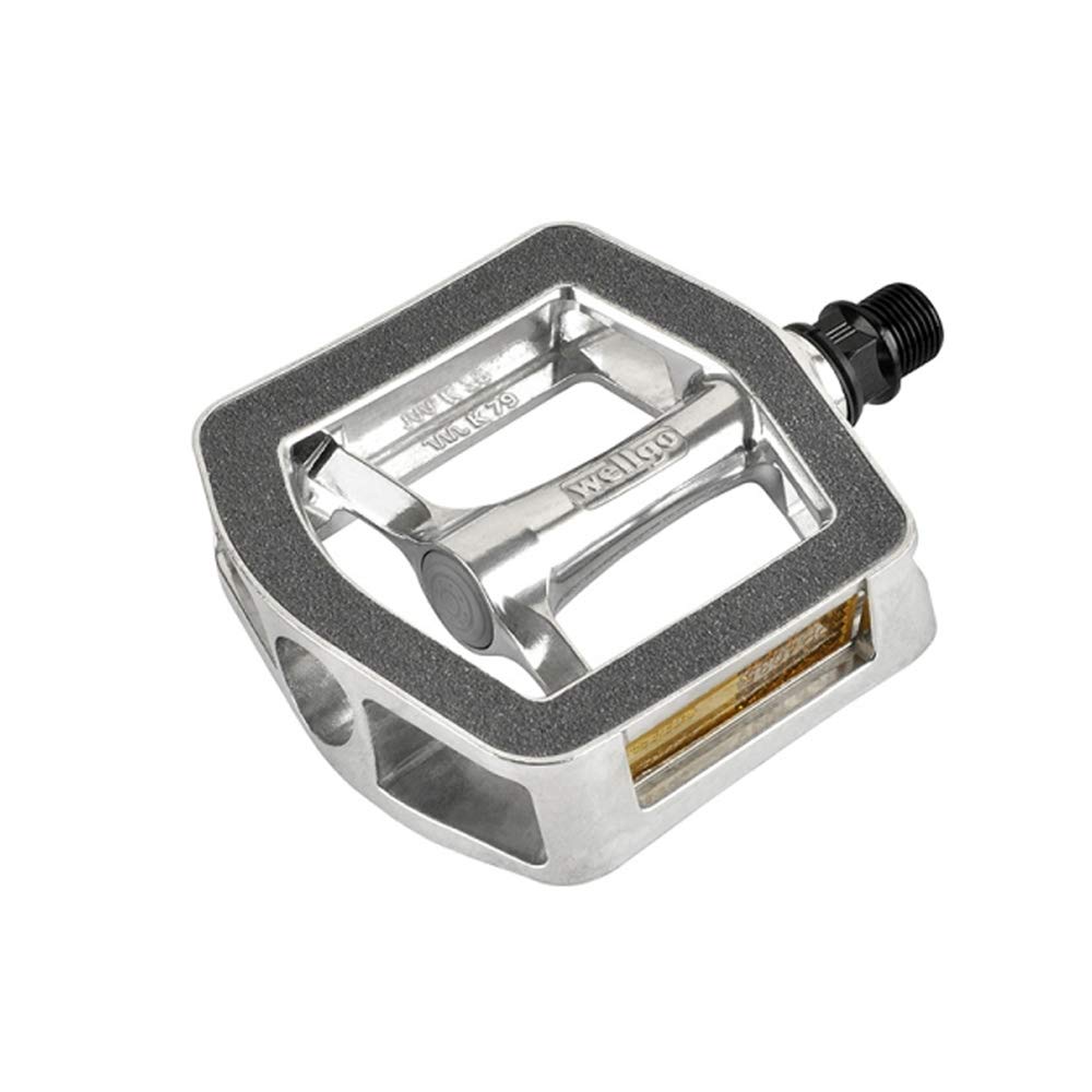 WELLGO Full Flat Face Pedals, Silver, C318DU (PD-OTR-M004)
