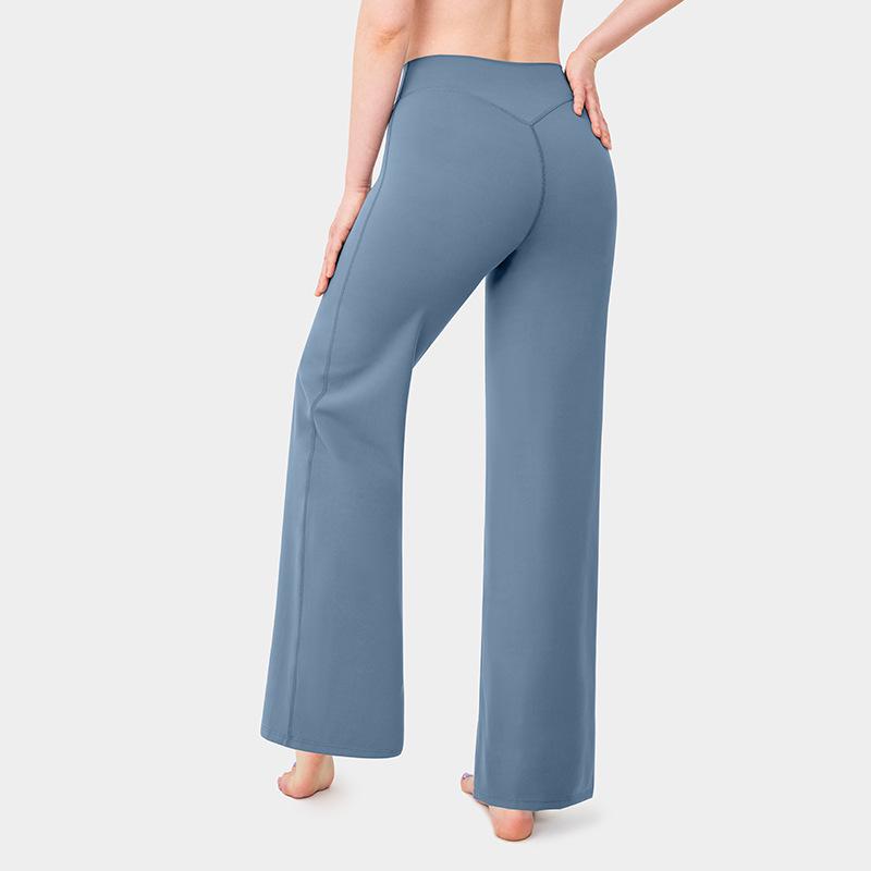 High Waist Straight Leg Yoga Pants - Women's Slimming, Breathable, Hip-Lifting, No Lines, Sports Fitness Pants