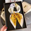 Women Square Scarf Silk Imitation Luxury Print Neckerchief Bandana Lady Shawl Scarves Wrap Head Hair Band Ties