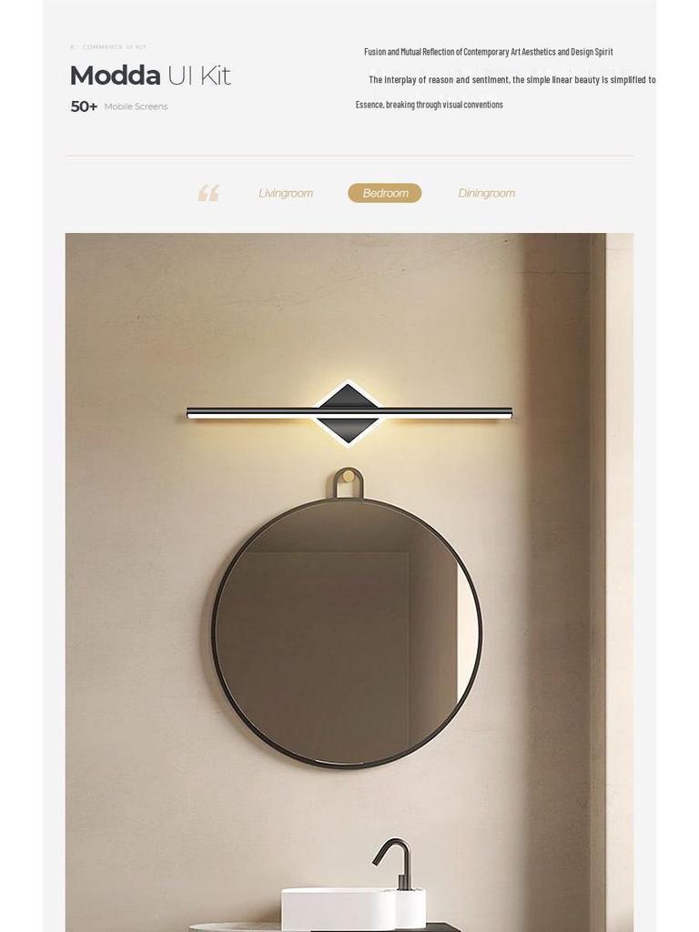 Modern Minimalist LED Wall and Vanity Light for Bath, Bedroom, or Dressing Table