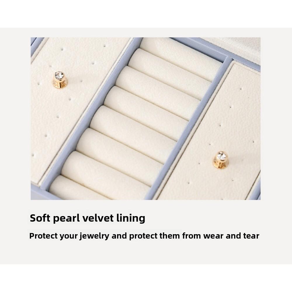 Schmuckaufbewahrung Dreischichtige Schubladen-Schmuckschatulle Multifunktionale Halsketten-Aufbewahrungsbox Neue Artikel