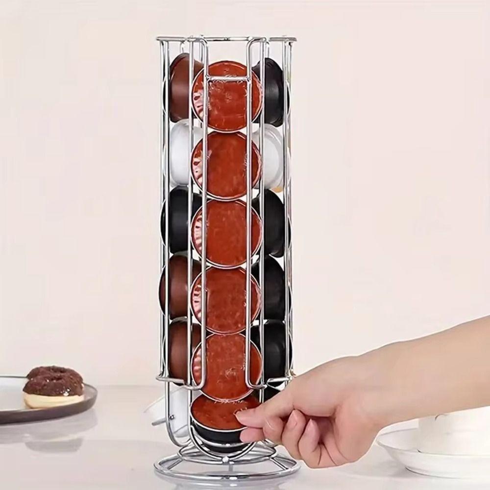 Plating Coffee Capsule Stand Hollow Structure Capsule Display Rack  Capsule Organizer