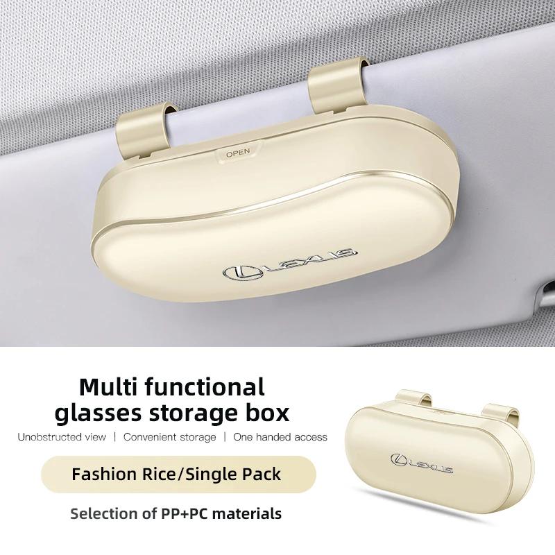 YMIN2 Lexus Car Glasses Box Car Sunglasses Holder Sun Visor Storage Case For ES300h IS300h IS250 LX570 NX300h RX400h UX LX600 Ct200h