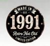 Made In  Retro Not Old Round Metal Sign Limited Edition Vintage Wall Decor for Bar Cafe Home