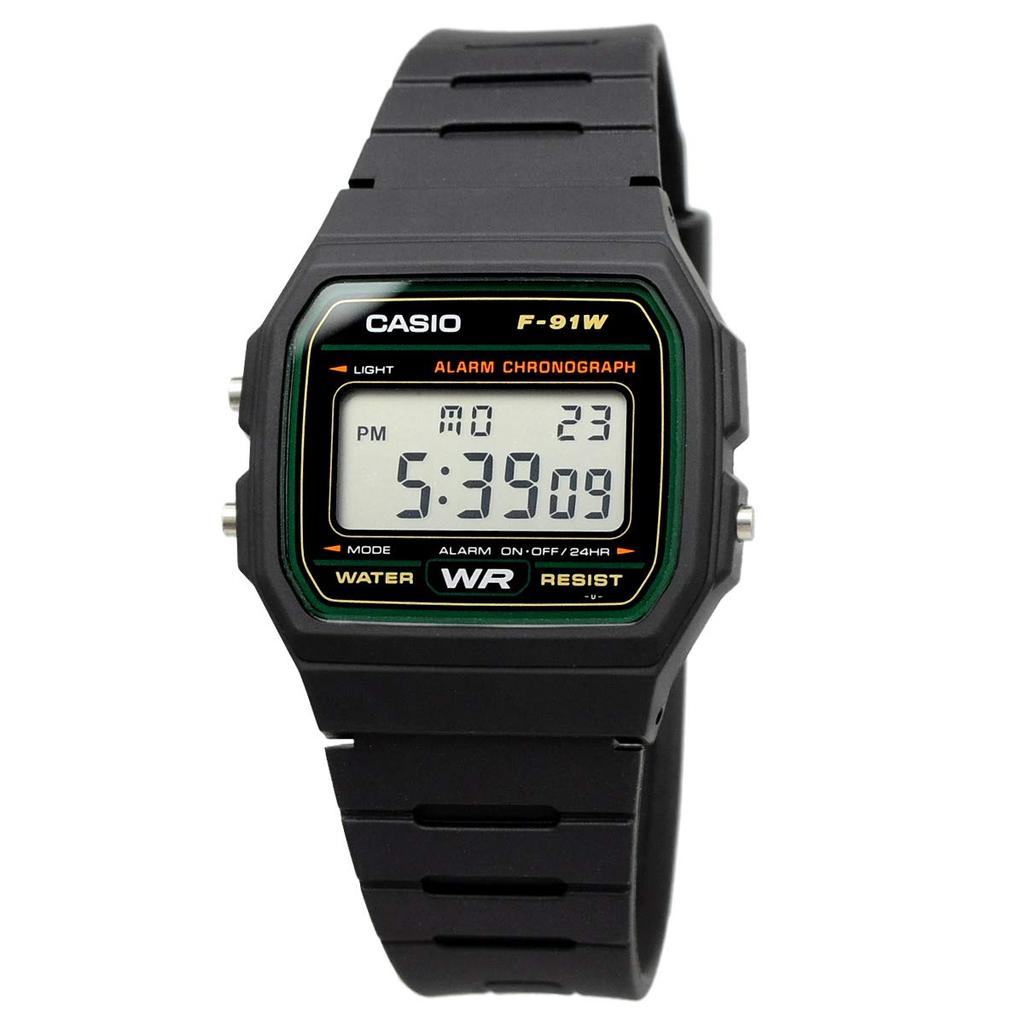 Casio Quartz Wristwatch F-91W-3 Unisex Black
