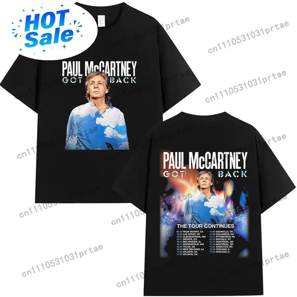 Paul Mccartney Got Back Tour 2025 Graphic T Shirts Unisexs Hip Hop Rock Style Short Sleeve Tshirts Pure Cotton Tshirt Streetwear