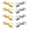 4Pcs/Lot Round Magnetic Clasps for Jewelry Making Magnet End Clasp Connectors Buckle Metal Clasp with Lobster Clasps