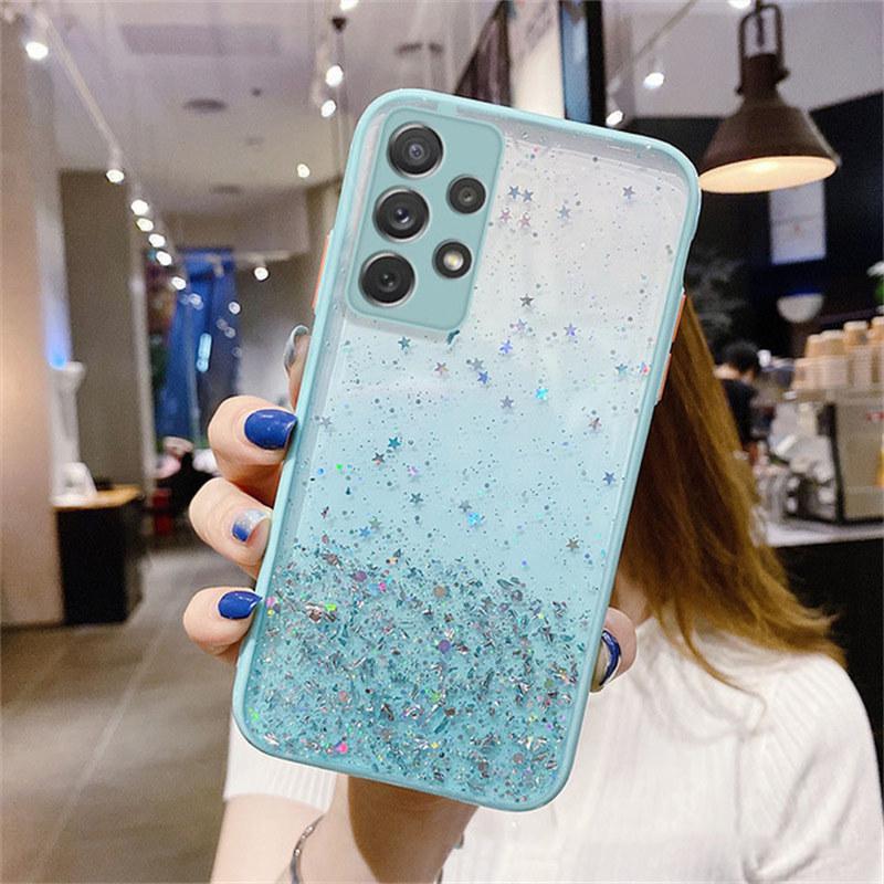 Full Lens Protection Case for Samsung Galaxy S22 Plus S21 S23 Ultra S20 FE Sequins Bling Glitter Cover