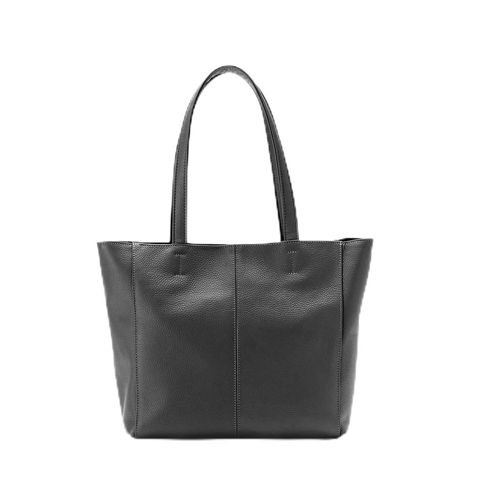 Toyooka Kobo Tote Bag, Lightweight (Approx. 370g), Unisex, Genuine Leather, Shoulder Strap, Large Capacity, Made in Japan, Black, 442901