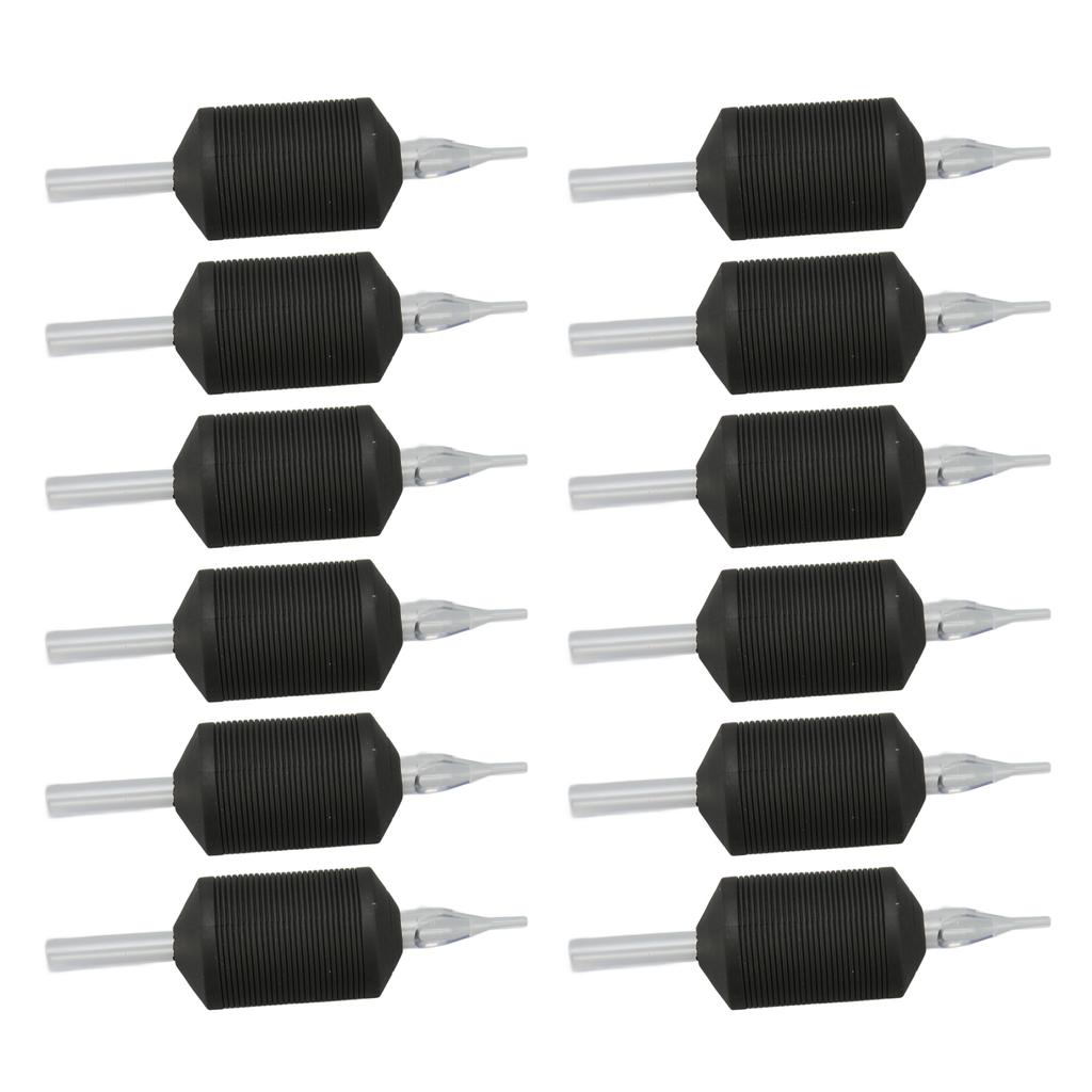 20pcs Tattoo Machine Handle 30mm 5RT Safe Silicone Supplies Tattoo Grip Hand Tube Black