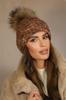 Winter Hat with Eco Pompom in Red Kamea-Pavone