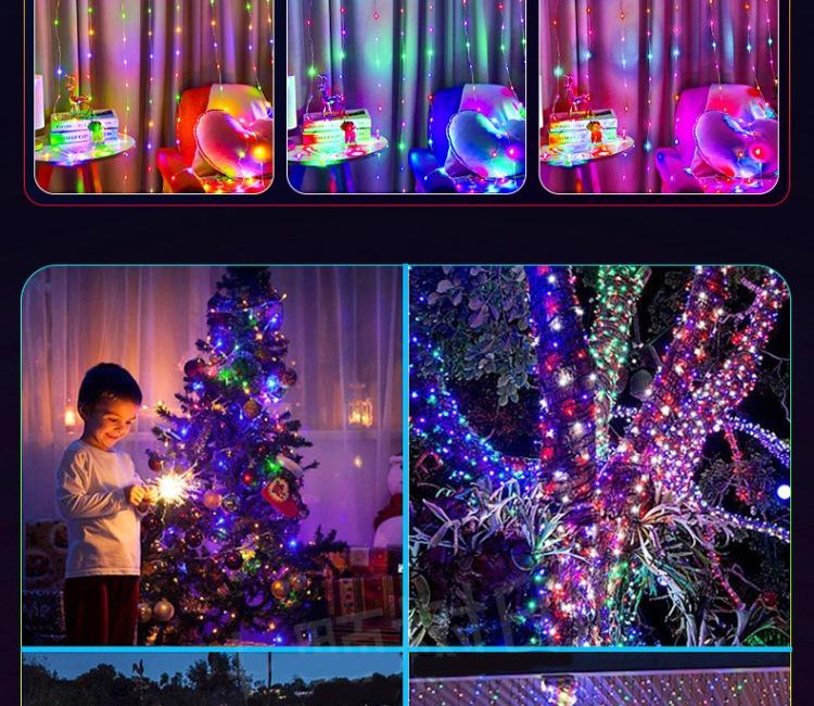 Iridescent Star String Lights: USB-Powered Ambient Decor for Outdoor Camping and Holidays