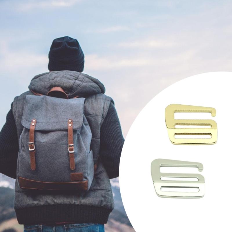 Outdoor Gurtbandschnallen Clips Metallhaken Verstellbare Schnallen Beschläge Karabinerhaken für Rucksäcke Gurtband