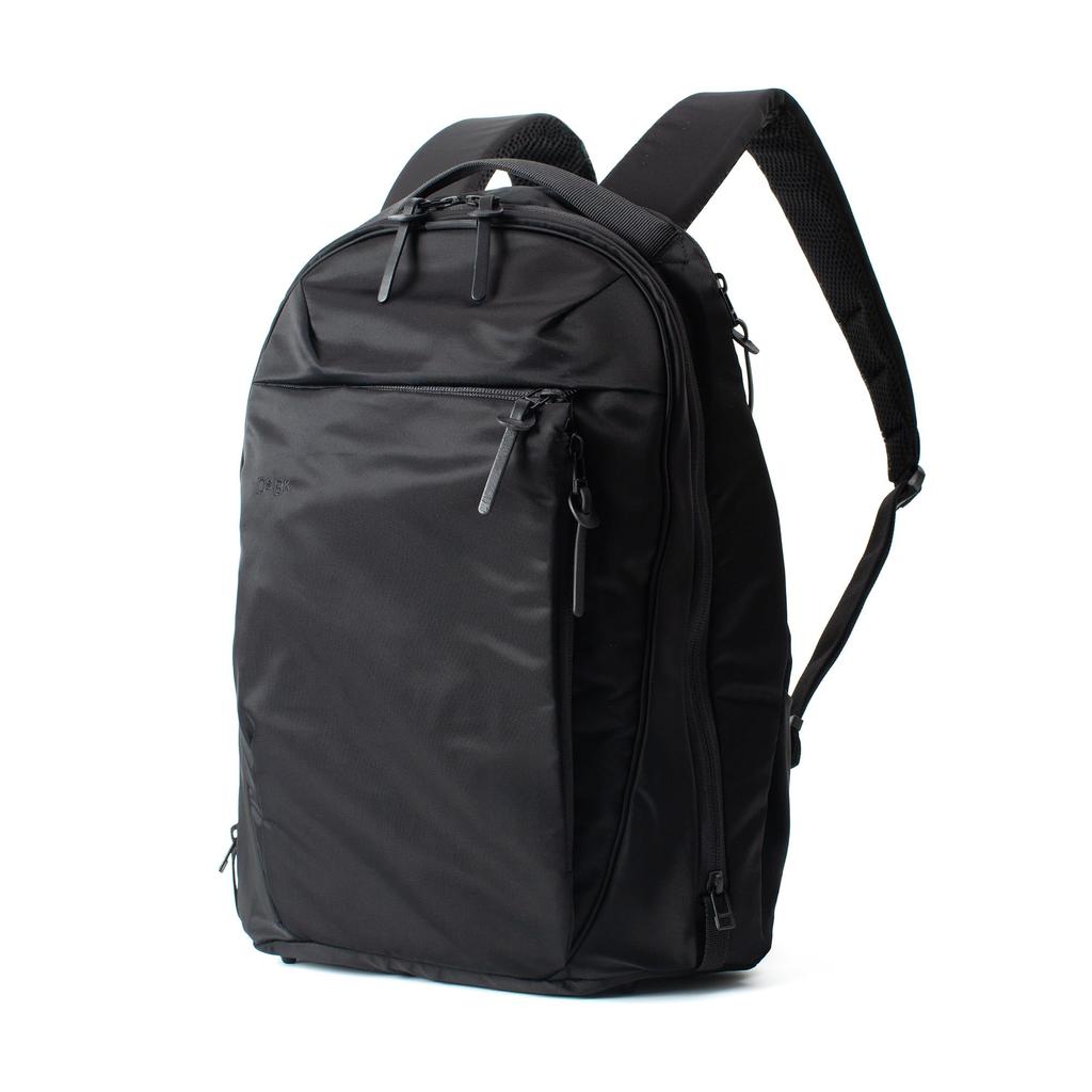 DSBK Solid-Backpack JXF-3430 (Black), 12L Backpack with 14-inch Laptop Storage, Water-Repellent, High-Density Nylon Twill