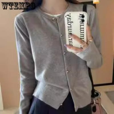 Women's Knitted Cardigan Women's Autumn Sweater Jacket Early Autumn Thin Long Sleeved Top