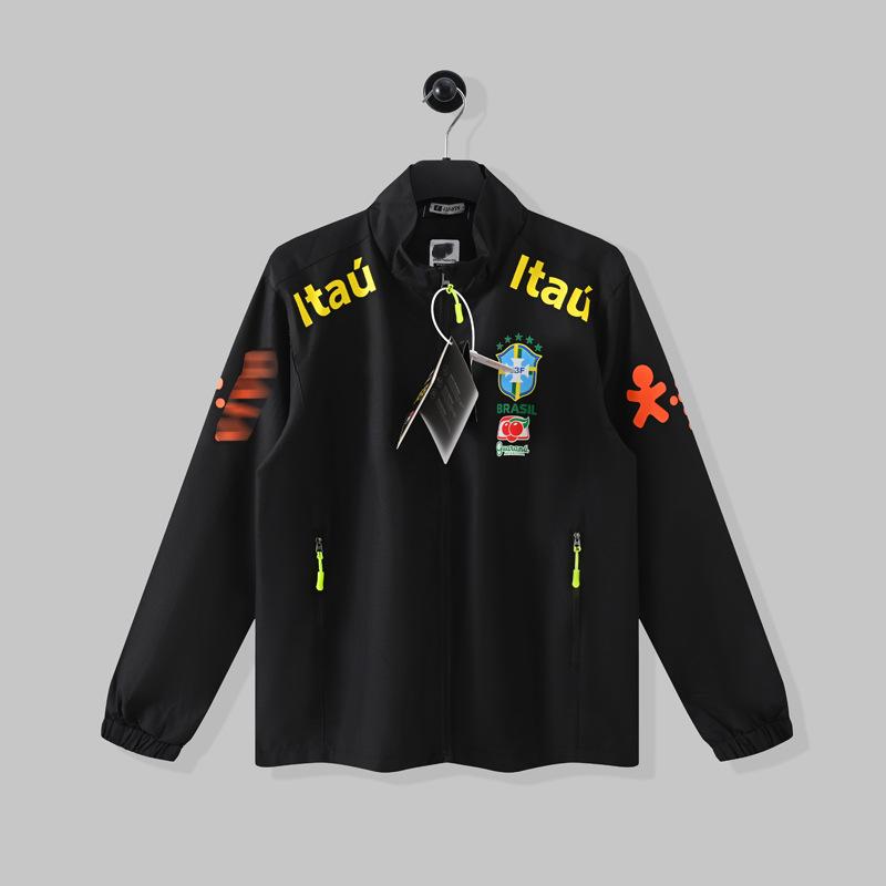 Brazil Jacket Men's Thin Neymar Training Clothes Women's Football with the Same National Team Jacket