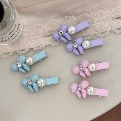 Mini koreanische Accessoires Haarspangen Nadel Schleifen Schmetterling für Mädchen Frauen Perle Fee Krabben Kpop Süßigkeiten Kawaii Niedlich Mode Neu