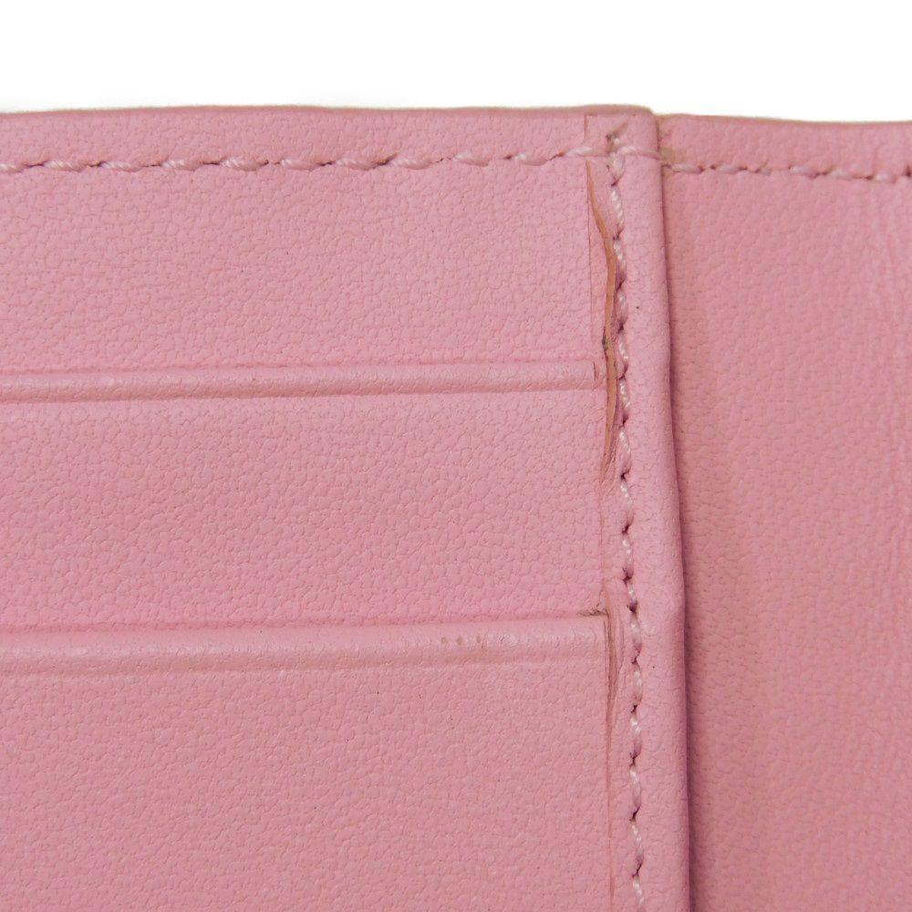 Used Lady Dior Card Holder 10656 S0011PANB 7946 with logo charm, pink two-tone, excellent condition, Cannage Black from