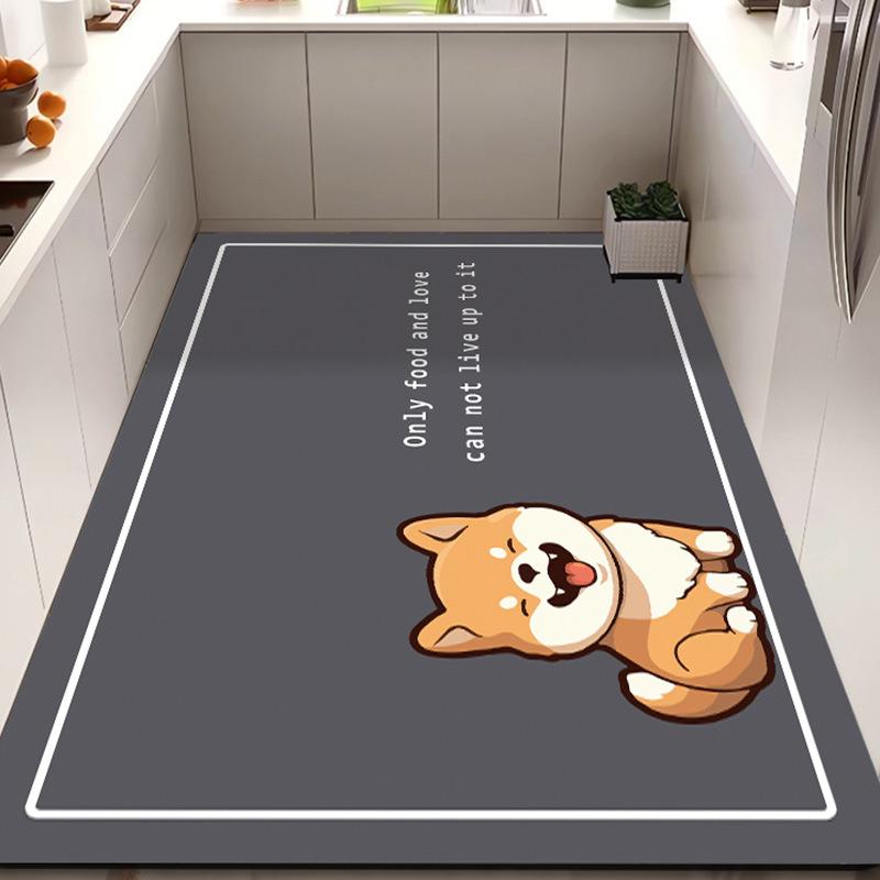 Diatom Mud Floor Mat Simple Household Kitchen Floor Mat Water-absorbing Quick-drying Foot Mat Non-slip and Wear-resistant Restaurant Floor Mat Can Be
