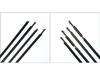 Black Water Deflector & Sealing Strip for Toyota Probox 2002-2014 Window Trim