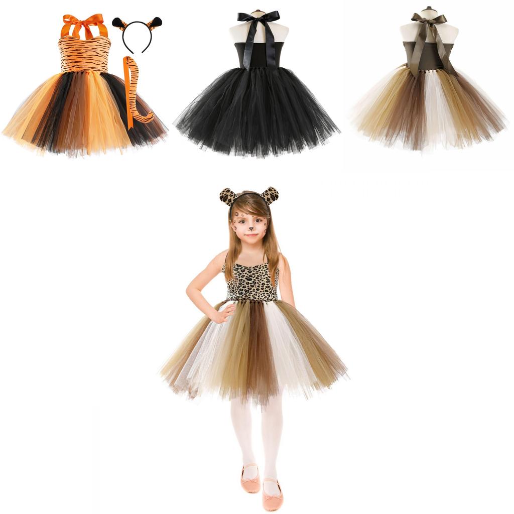 Niedliches und bequemes Giraffen-Tiger-Halloweenkostüm für Kinder