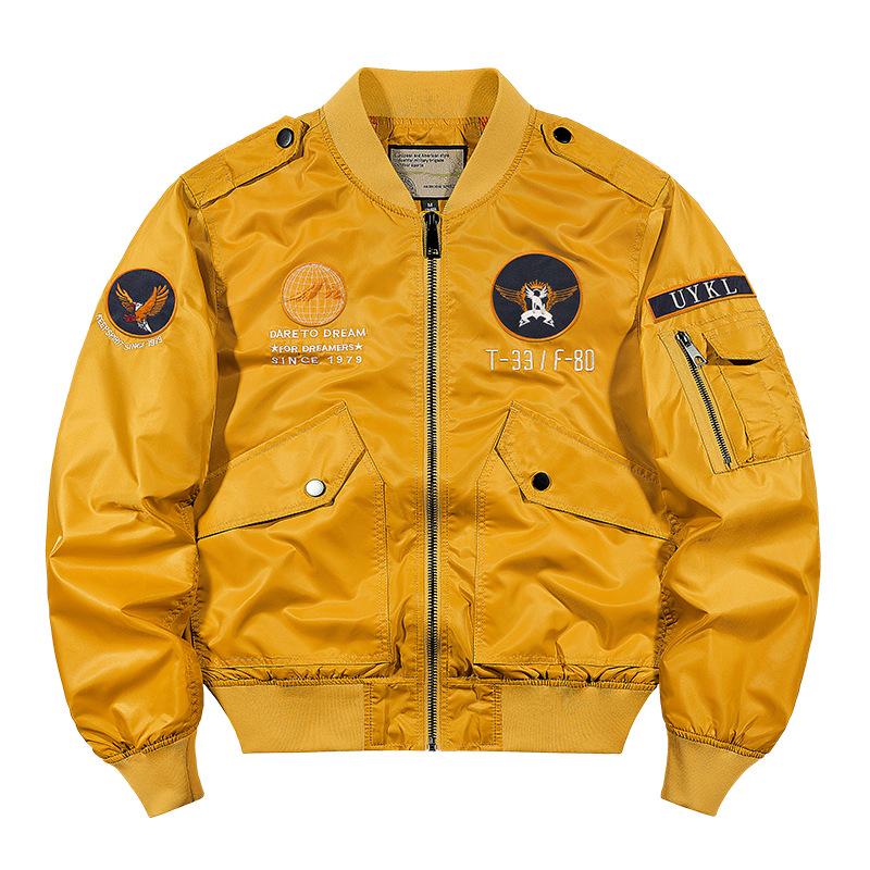 Bunda Plus Size Stojánek Límec Plus Size Letecká bunda Baseballový límec Baseball Jersey Jacket Muž