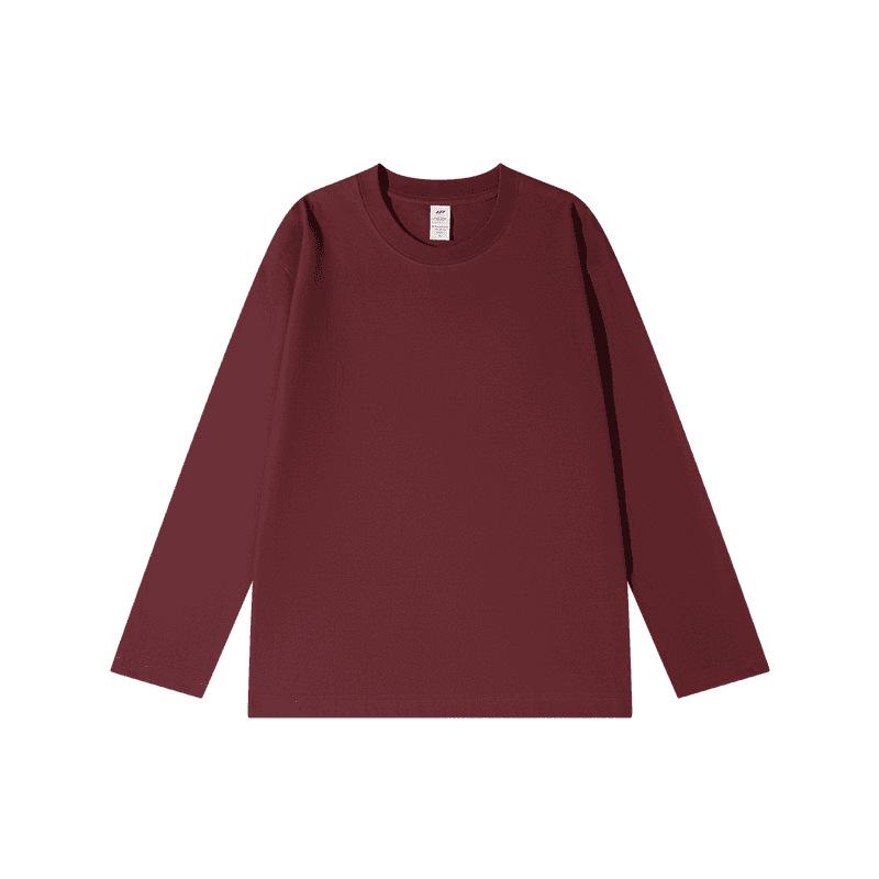 Women's Pure Cotton Long-Sleeve T-Shirt, Solid Color, Loose Fit, Ideal for Spring/Autumn; Casual, Versatile Base Layer.
