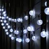 Neue Solar Kristallkugel LED Lichterkette LED Solar Außenlicht IP65 Lichterkette Hochzeitsgirlande für Gartenparty-Dekor