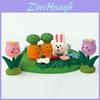 Cat Resin Figurine Miniature Garden Decor With Cherry Blossom Scene For Home And Office