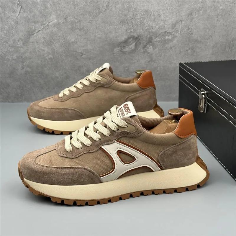 Four Season Casual Shoes Breathable Sports Running New Trend Fashionable Low Top Breathable Thick Soled Men's Shoes