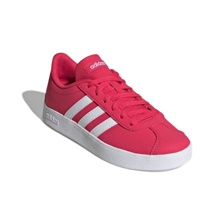 Adidas Neo VL Court 2.0 Low Top Kids Skate Shoes Kids Sneakers Red FW3939