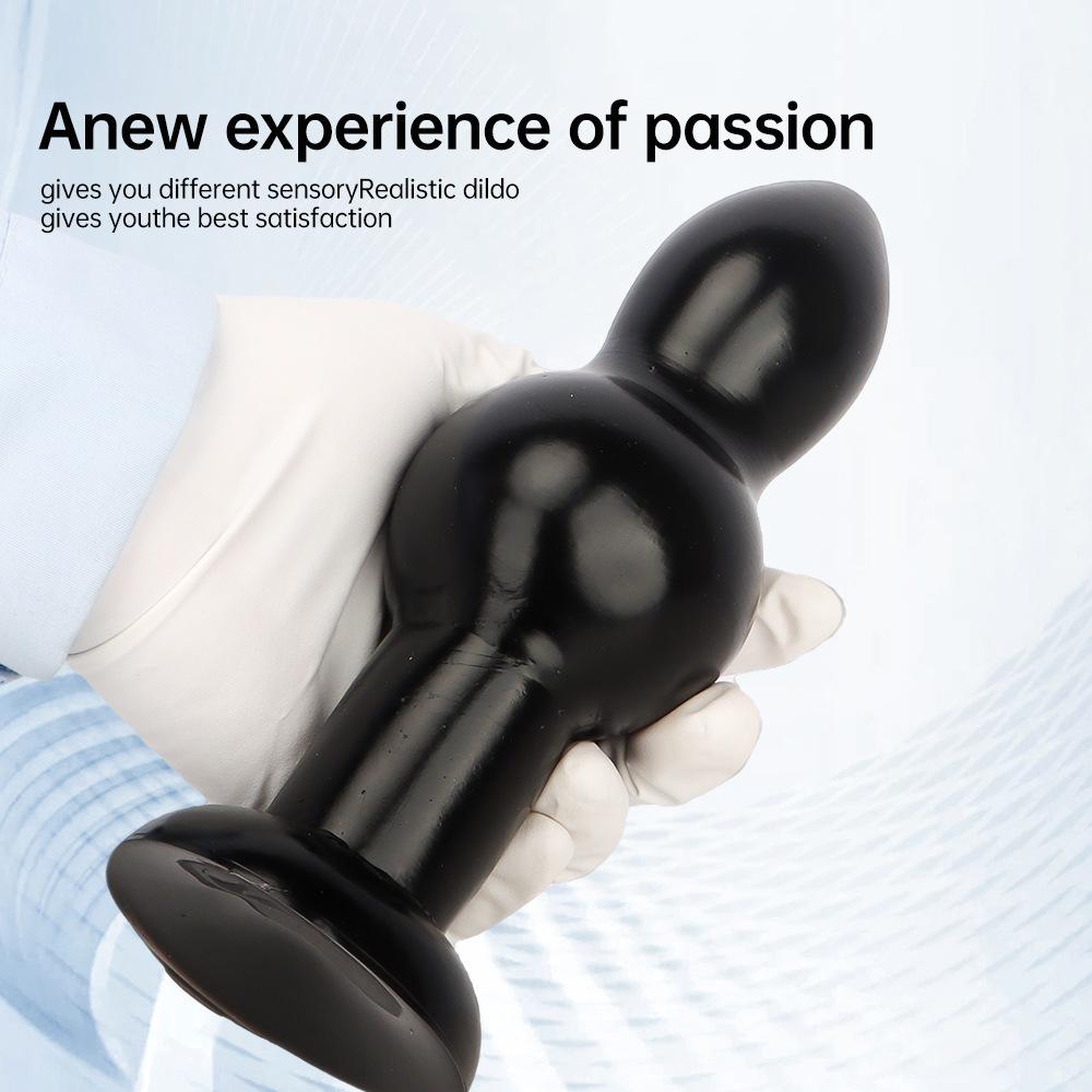 Großer Analplug Sexspielzeug Analdildos Schwarzer Penis PVC Realistischer Schwanz Fisting Sklave Pegging