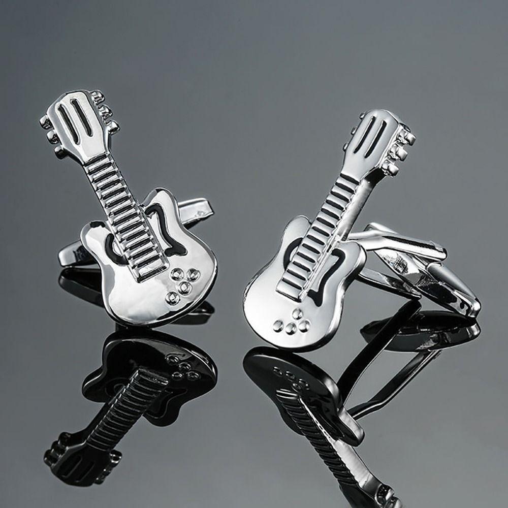 Piano Guitar Cuff Links Treble Clef Music Instrument Series Cufflinks Music Note Sleeve Button Men