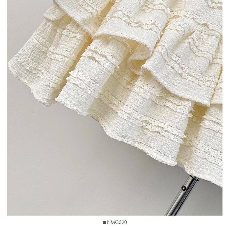 Spring Sweet Ballet Lace Puff Skirt